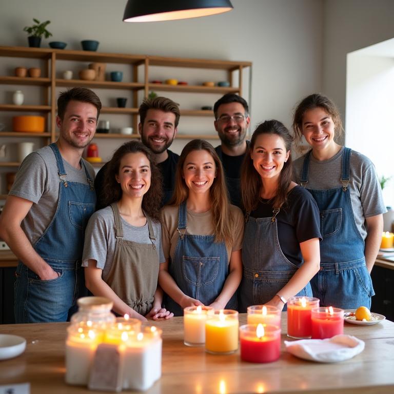 Equipo de artesanos de Lumbrella Creations en Barcelona